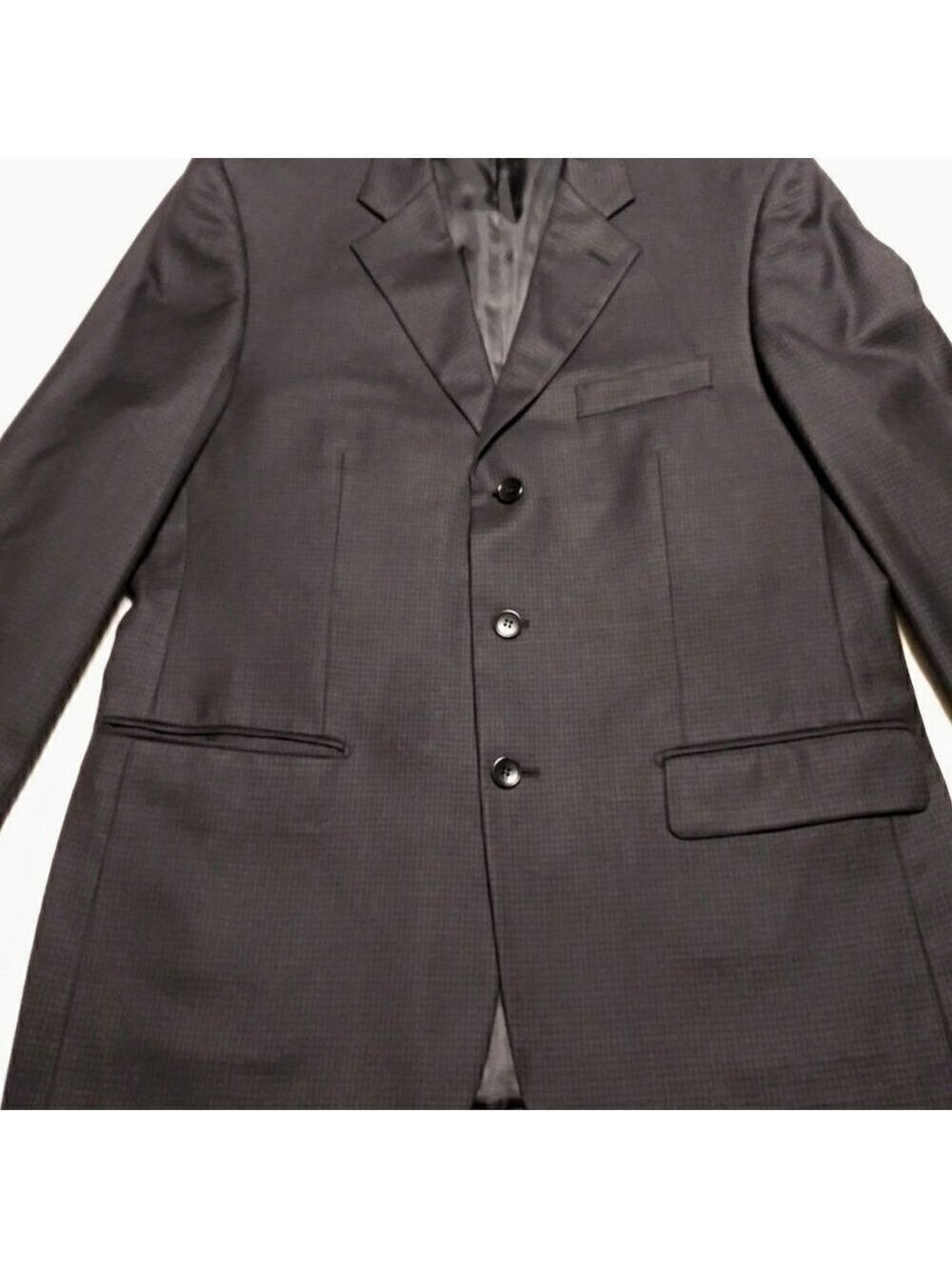 Indian Homme Blazer Jacket Wool Grey Black Size 40R - Picture 5 of 13